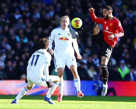 leeds 1–1 man united january match